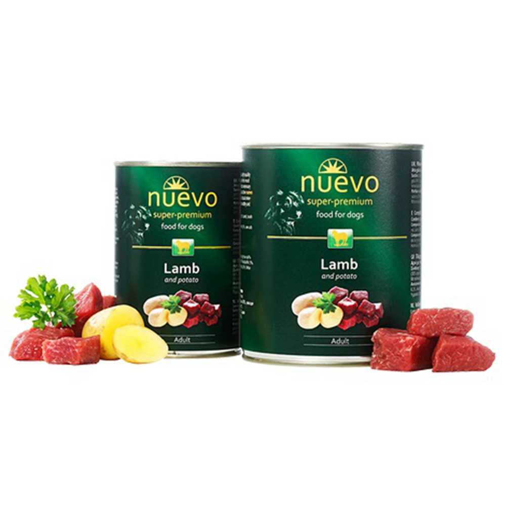 Корм конс. NUEVO ADULT з ягням та картоплею, для собак, 400г.