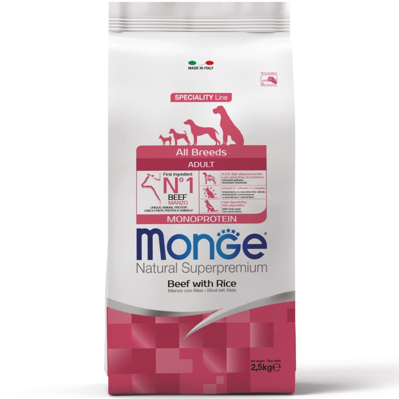 Monge Dog All breeds Adult яловичина з рисом 2,5кг.