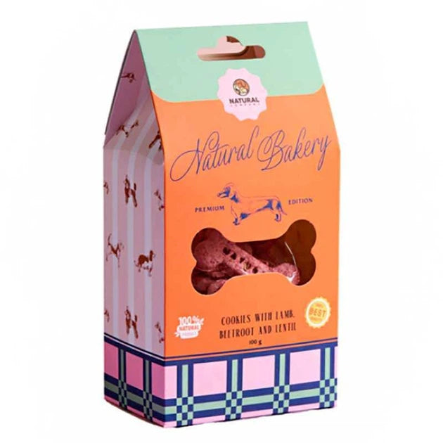 Печиво з бараниною, буряком та чечевицею для собак Natural Ласощі 100 г