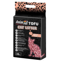 Соєвий наповнювач AnimAll Tofu, для котів, 6 літрів (2,6 кг) Персик