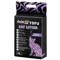 Соєвий наповнювач AnimAll Tofu, для котів, 6 літрів (2,6 кг) Лаванда