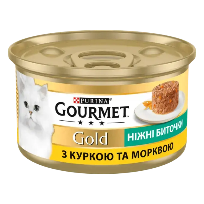 GOURMET Gold. "Ніжні биточки". З куркою та морквою 85г.