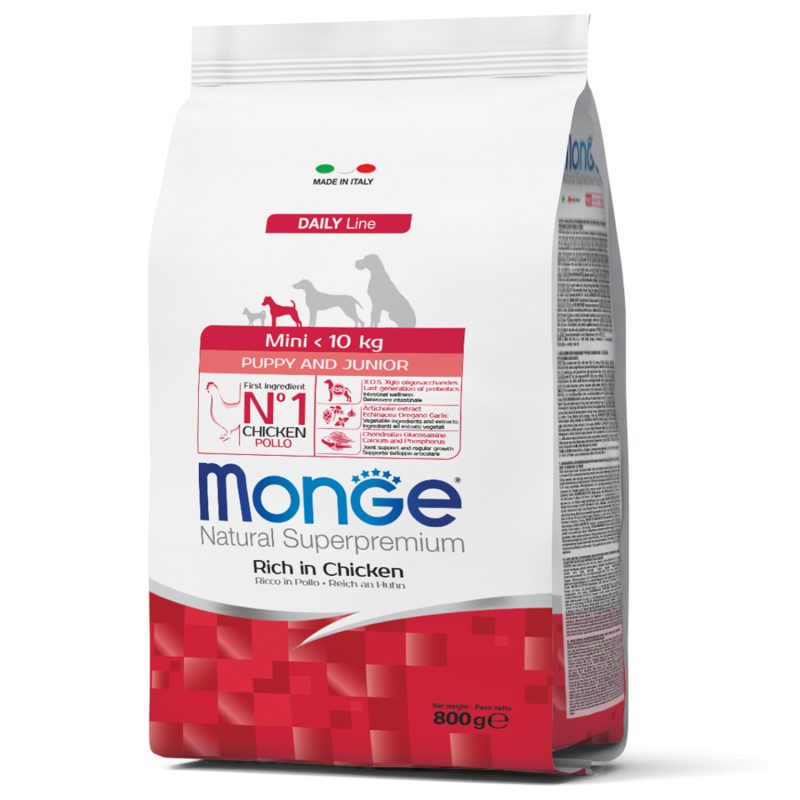 Monge Dog Mini Puppy & Junior курка з рисом 800г.