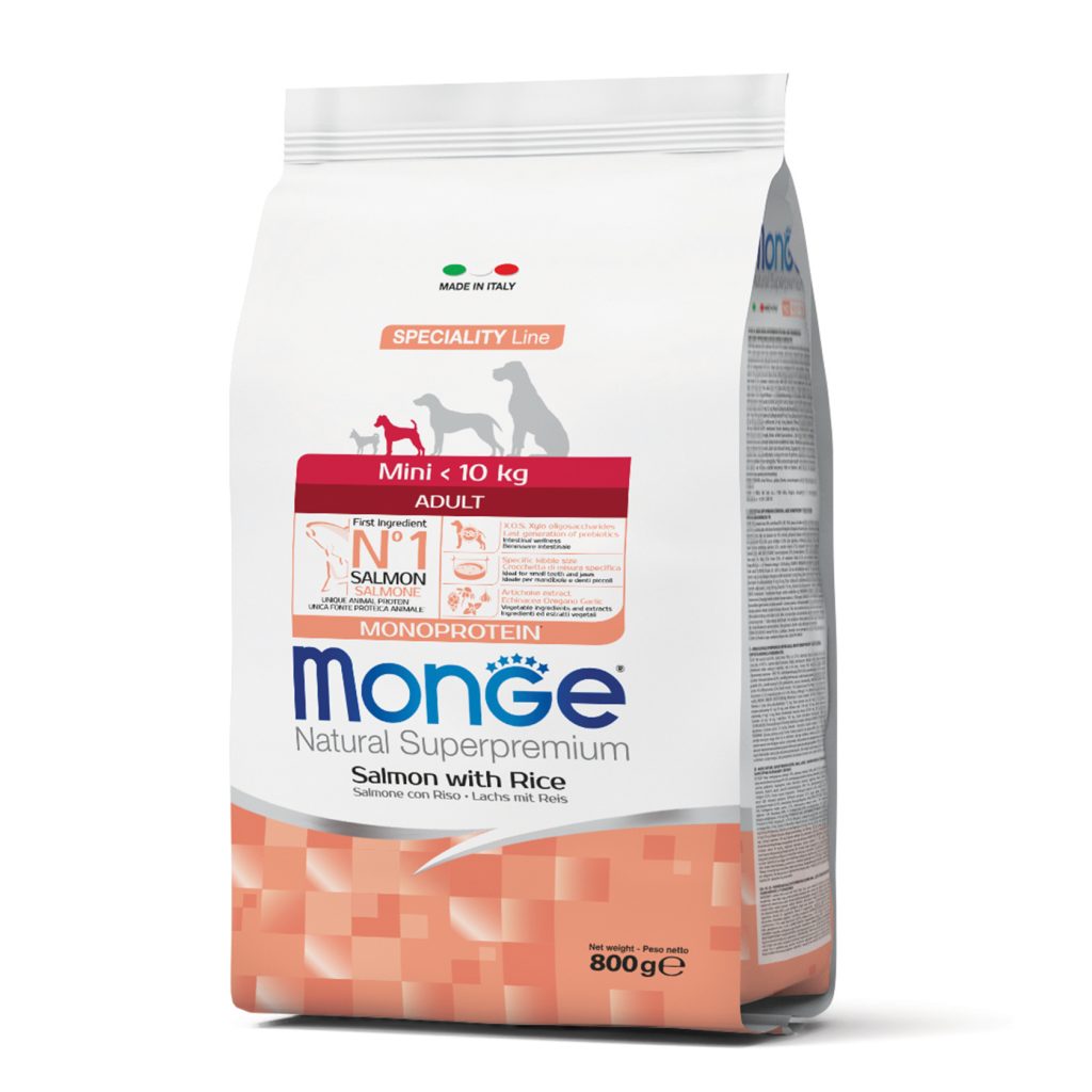 Monge Dog Mini Adult лосось та рис 800г.