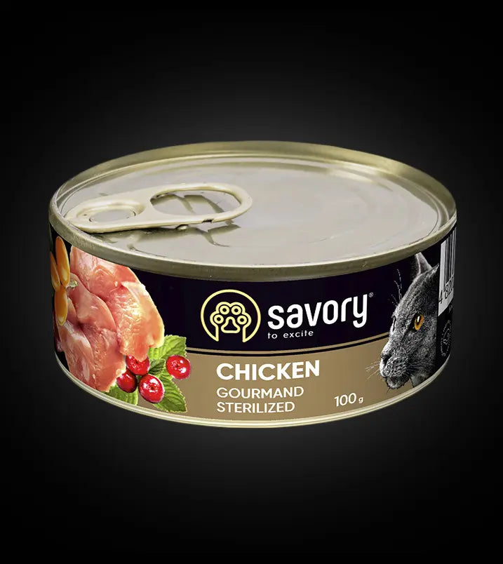 Savory Cat Sterilised Chicken pate 100г.