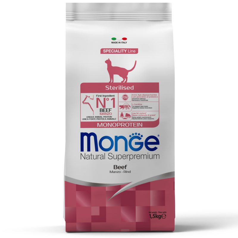 Monge Cat Sterilised з яловичиною 1,5кг.