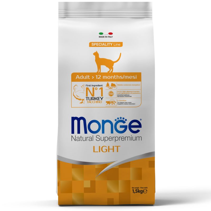 Monge Cat Light з індичкою 1,5кг.