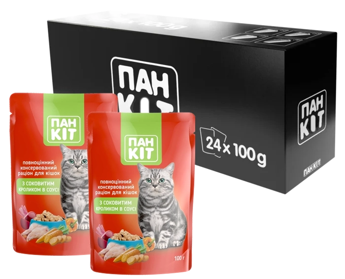 Пан Кіт з соковитим кроликом в соусі
