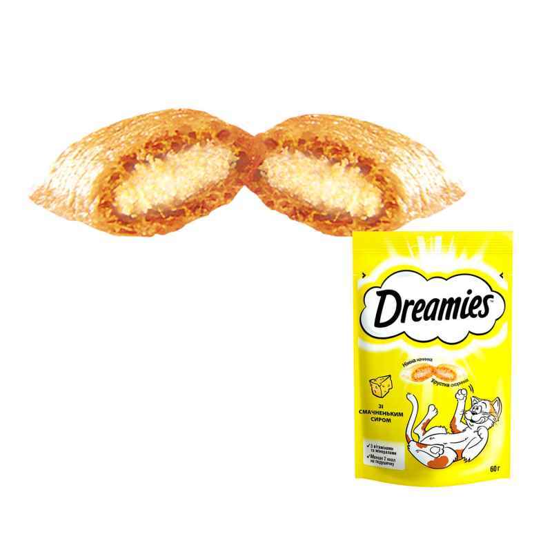 Dreamies (Дрімс) Ласощі у формі хрустких подушечок із сиром для котів