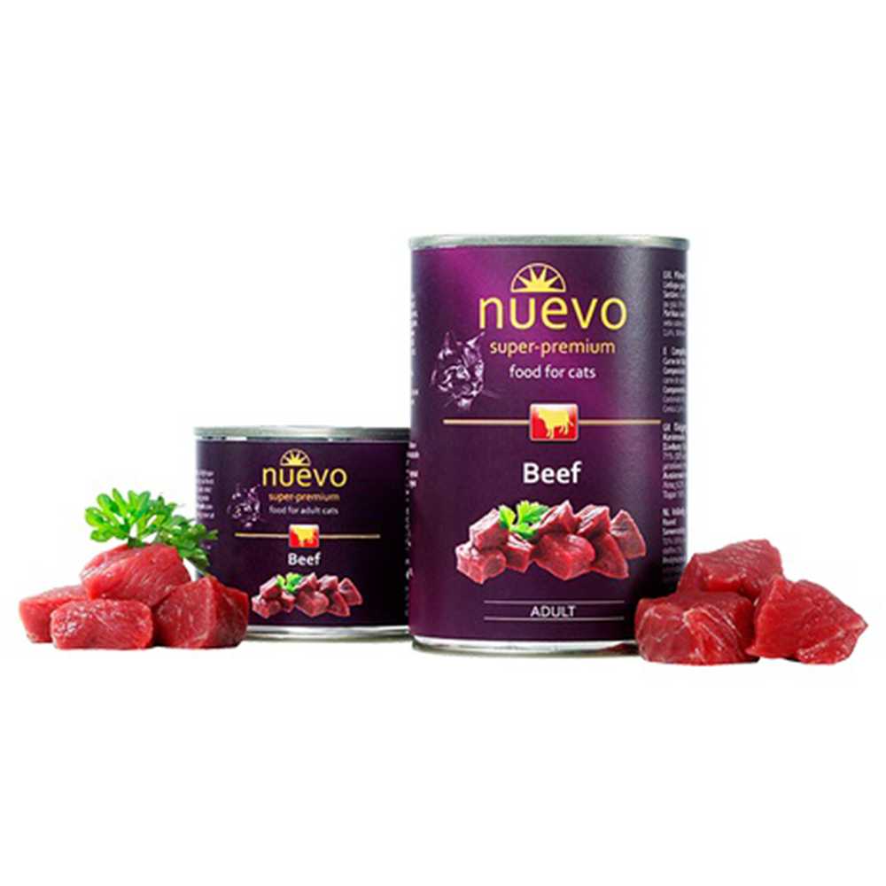 Корм конс. NUEVO ADULT з яловичиною, для котів, 400г.