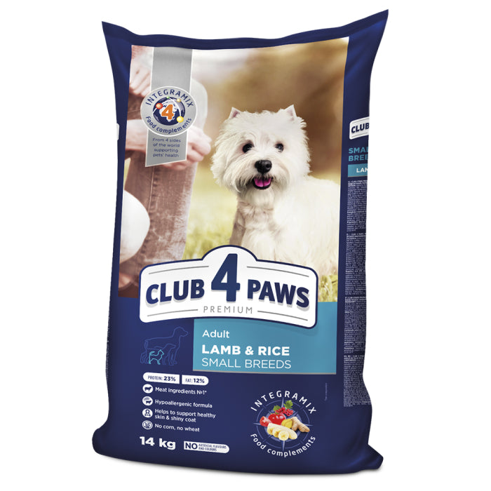 Клуб 4 Лапи Adult Small Breeds Lamb & Rice - гіпоалергенний сухий корм з ягням та рисом для дорослих собак малих порід