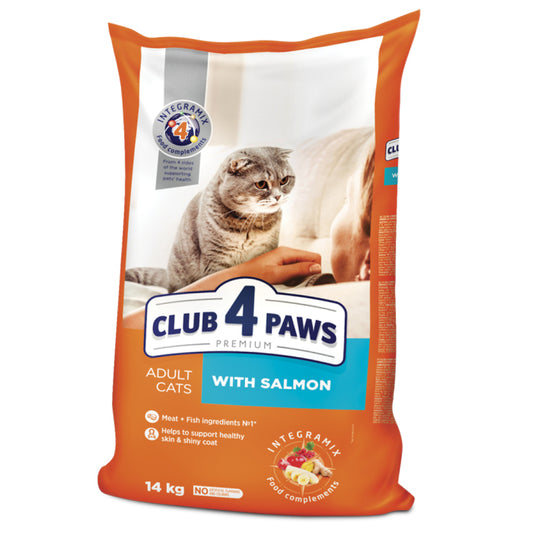 Клуб 4 Лапи Adult Cats with Salmon - сухий корм з лососем для дорослих котів