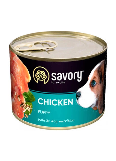 Вологий корм Savory для цуценят з куркою 200 г