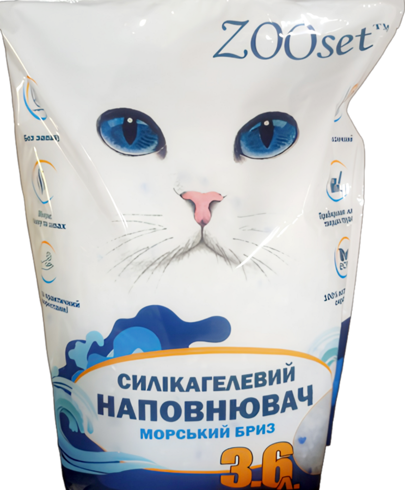 ZOOset - Наповнювач силікагель Морський бриз 3,6 л.  