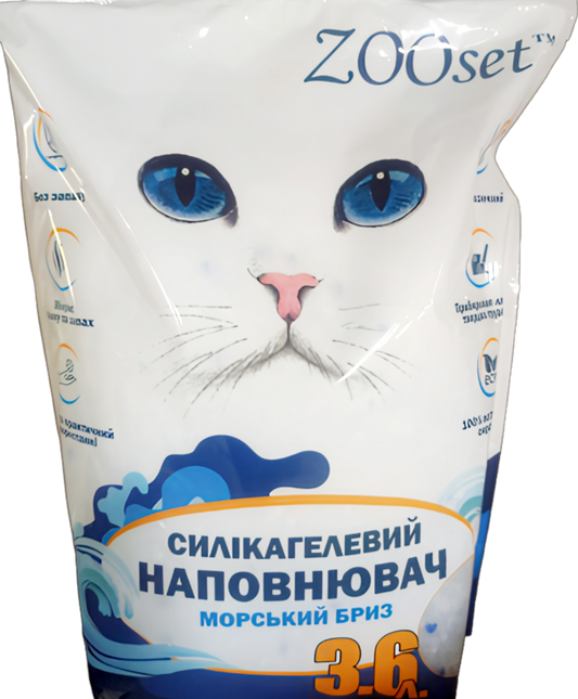 ZOOset - Наповнювач силікагель Морський бриз 3,6 л.  