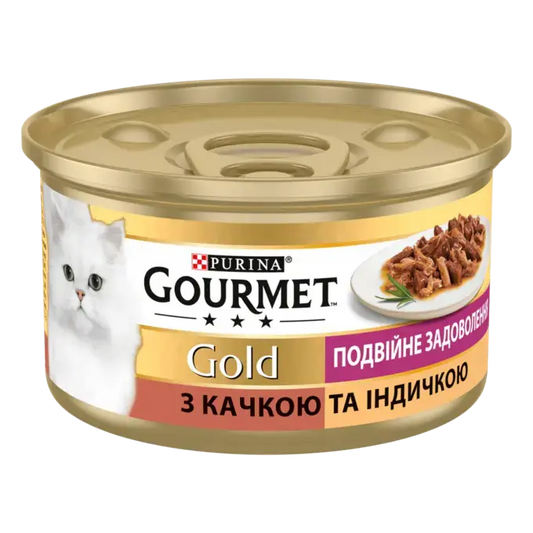 GOURMET Gold. "Подвійне задоволення". З качкою та індичкою 85г.