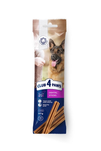 Клуб 4 Лапи - жувальна палички Dental Sticks для дорослих собак великих порід (чистка зубів)