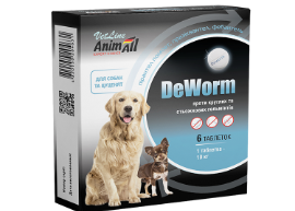 Деворм AnimAll VetLine DeWorm антигельмінтний для собак і цуценят, 6 таблеток