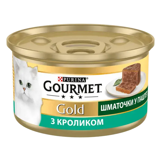 GOURMET Gold. Шматочки в паштеті. З кроликом 85г.