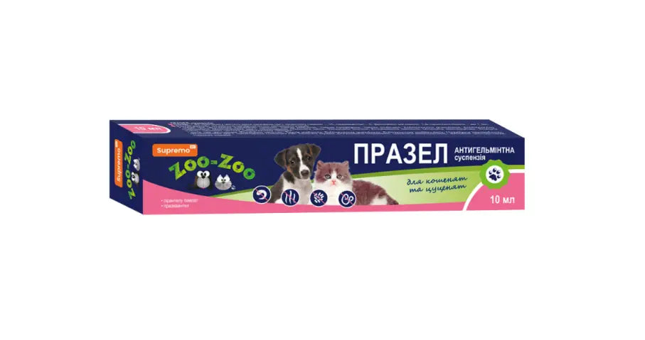 Антигельмінтна суспензія для кошенят та цуценят ПРАЗЕЛ ZOO-ZOO, 10 мл