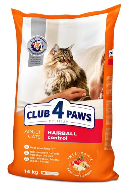 Клуб 4 Лапи Adult Cats Hairball Control - сухий корм з ефектом виведення шерсті з травного тракту у котів
