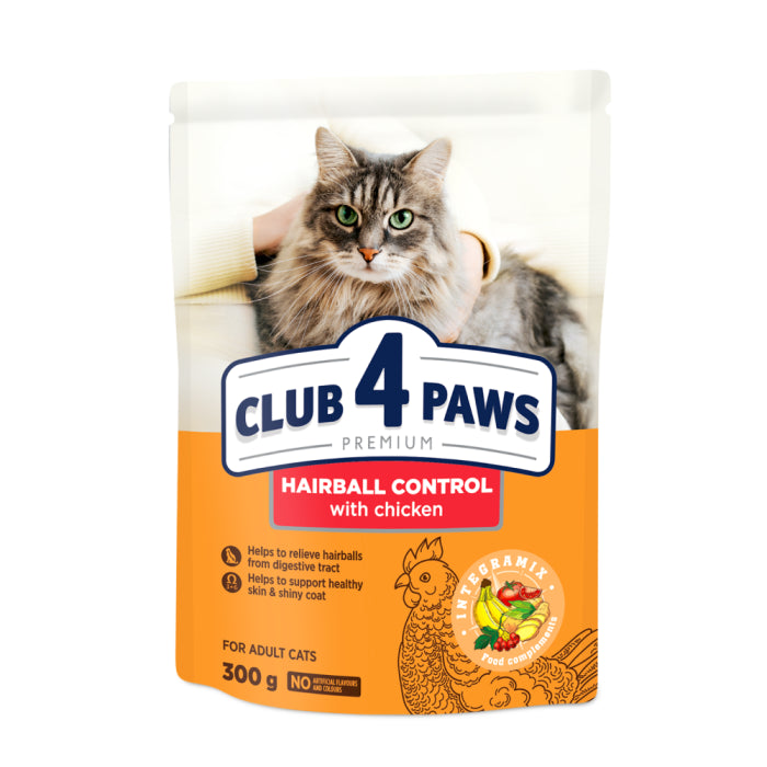 Клуб 4 Лапи Adult Cats Hairball Control - сухий корм з ефектом виведення шерсті з травного тракту у котів