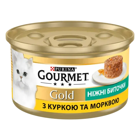 GOURMET Gold. "Ніжні биточки". З куркою та морквою 85г.