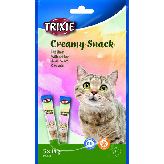 Ласощі Trixie Creamy Snacks для котів з куркою 5шт х 14г.