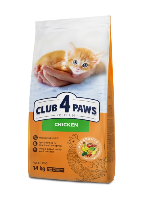 Клуб 4 Лапи Kittens Chicken - cухий корм з куркою для кошенят