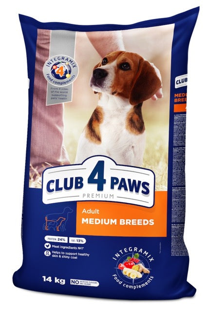 Клуб 4 Лапи Adult Medium Breeds - сухий корм для дорослих собак середніх порід