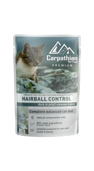 Carpathian Pet Food «Hairball Control» качка в желе (для виведення шерсті)