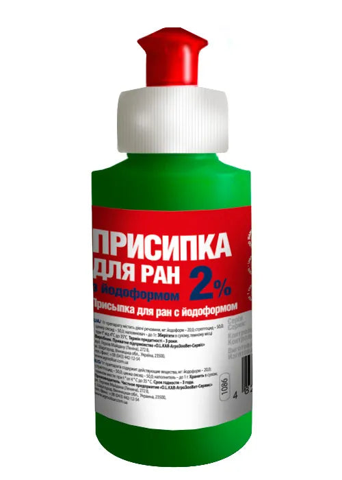 Присипка для ран з йодоформом - 2% уп - 50гр.