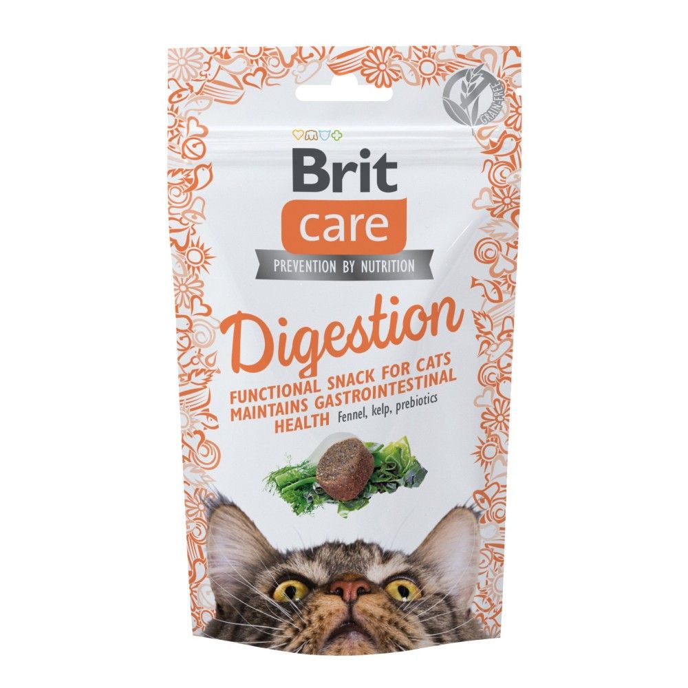 Функціональні ласощі для котів Brit Care Cat Snack Digestion з тунцем, 50г.