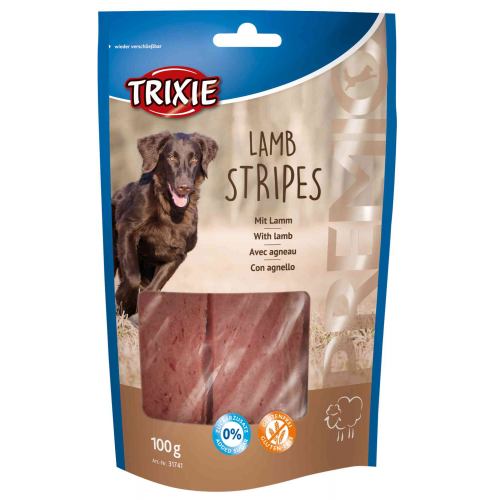 Ласощі Trixie Premio Lamb Stripes для собак полоски з ягням 100г.