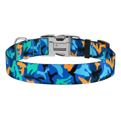 Нашийник для собак BronzeDog "Urban" Camo синій застіб.мет Обхват шиї 25-33 см. Шир- 16см