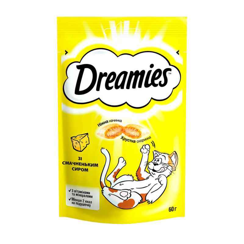 Dreamies (Дрімс) Ласощі у формі хрустких подушечок із сиром для котів