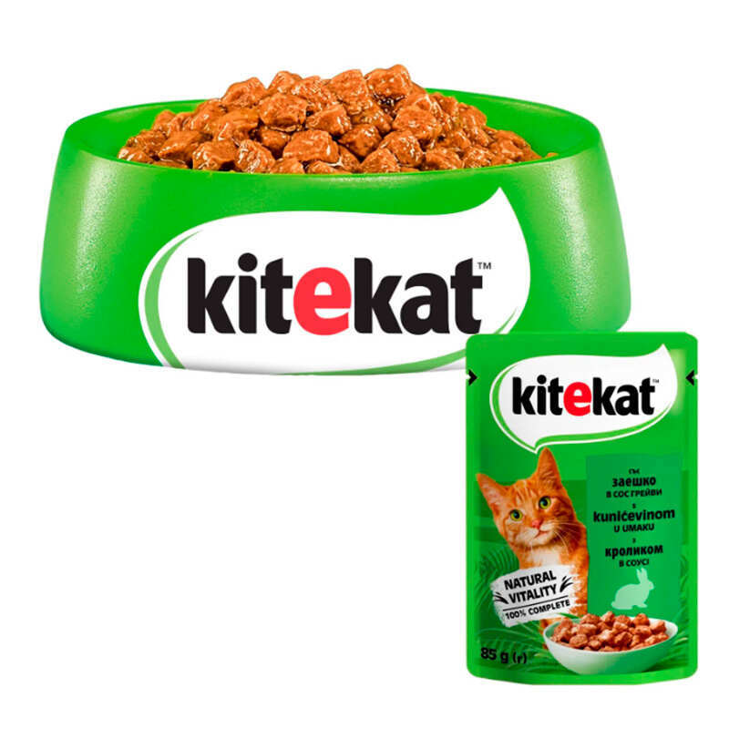 Kitekat (Кітікет) - Вологий корм з кроликом в соусі для котів