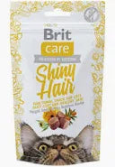 Функціональні ласощі Brit Care Shiny Hair з лососем для котів, 50г.