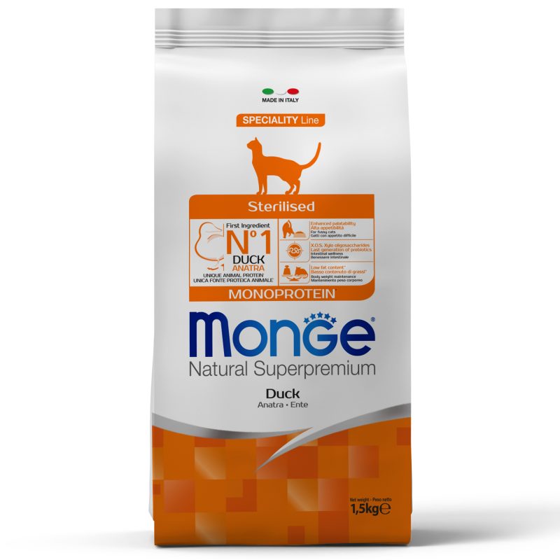 Monge Cat Sterilised з качкою 1,5кг.